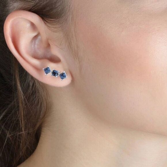 Swarovski crystal White Rhodium Plated Earrings 💥 - Picture 5 of 6